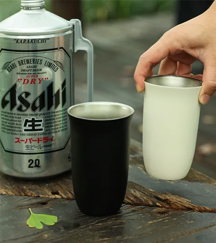 Streamlined Wide-Mouth Stainless Steel Cup 01740A