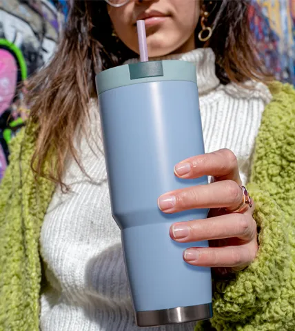 Stainless Steel Insulated Tumbler with Straw Spout 01719B